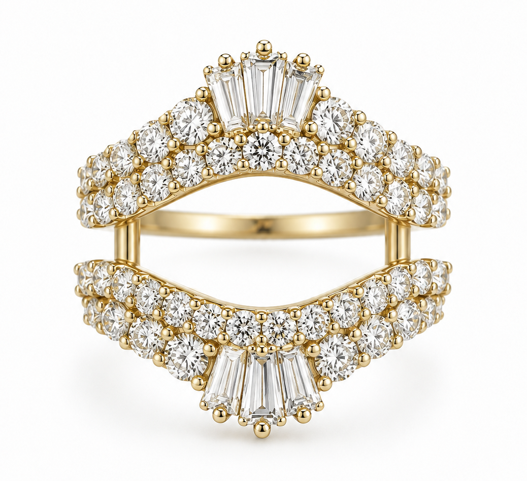 Kayla 2.11 Ct Baguette & Round Diamond Ring Guard